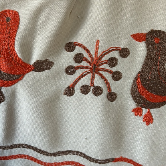 RARE Vintage Neiman Marcus Couture coat with embroidered birds 60’s 70’s size L - Picture 10 of 12